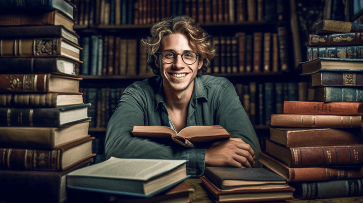 studente di filosofia a lavoro